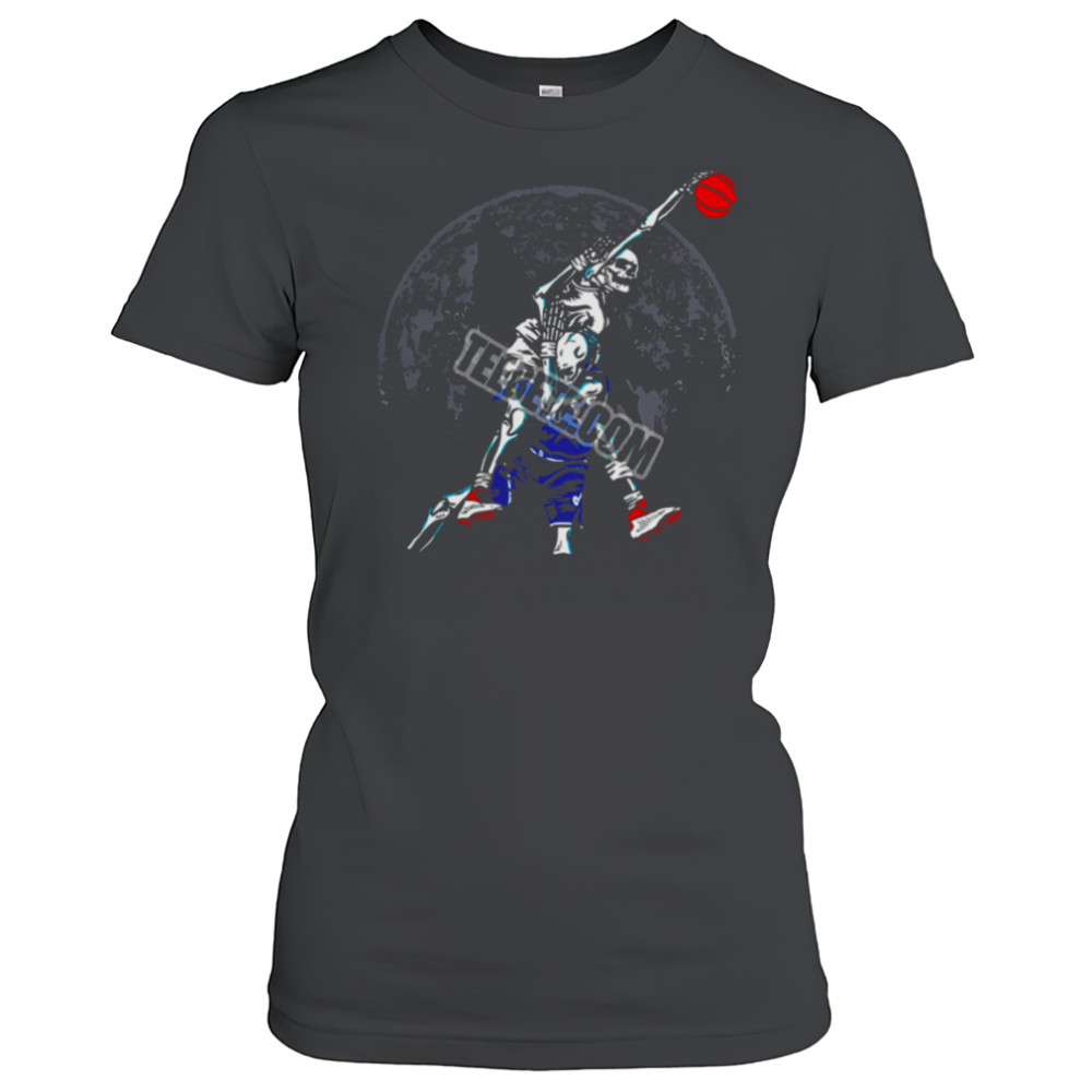 Minnesota Timberwolves Skeleton Playing Basketball Shirt Women's T-shirt