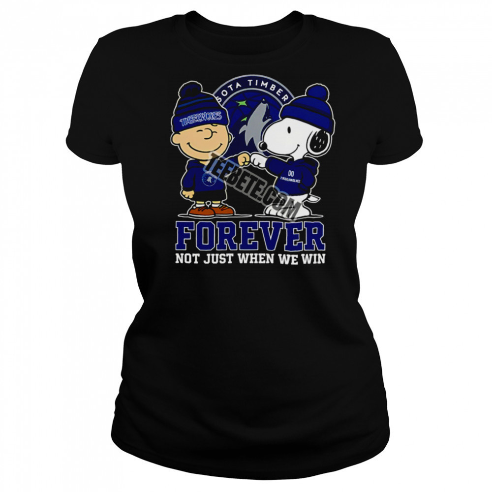 Minnesota Timberwolves Snoopy And Charlie Brown Forever Fan Shirt Women's T-shirt