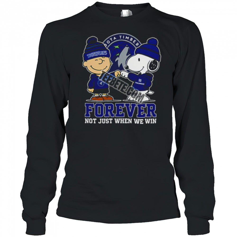 Minnesota Timberwolves Snoopy And Charlie Brown Forever Fan Shirt Long Sleeved