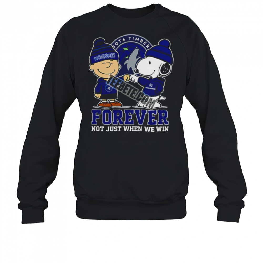 Minnesota Timberwolves Snoopy And Charlie Brown Forever Fan Shirt Sweatshirt