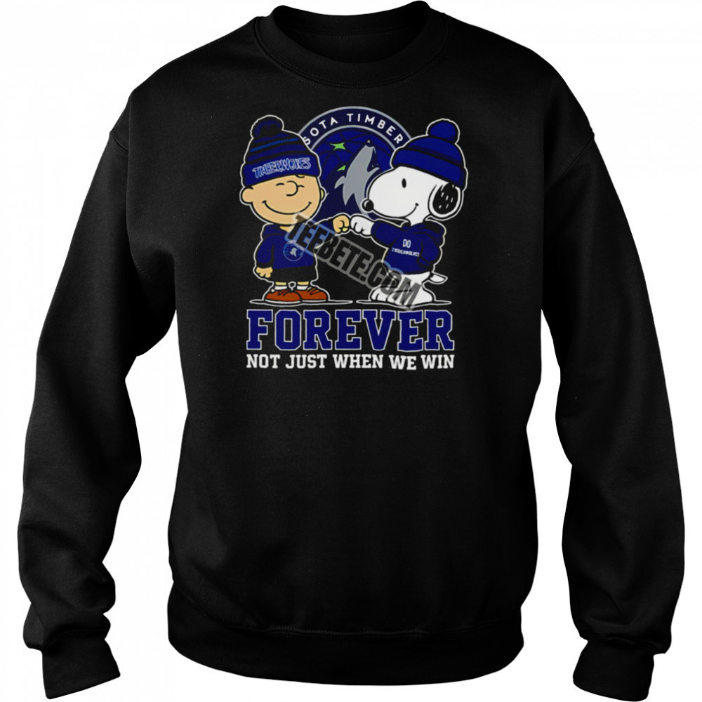 Minnesota Timberwolves Snoopy And Charlie Brown Forever Fan Shirt Hoodie