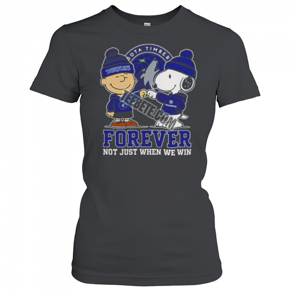 Minnesota Timberwolves Snoopy And Charlie Brown Forever Fan Shirt Women's T-shirt
