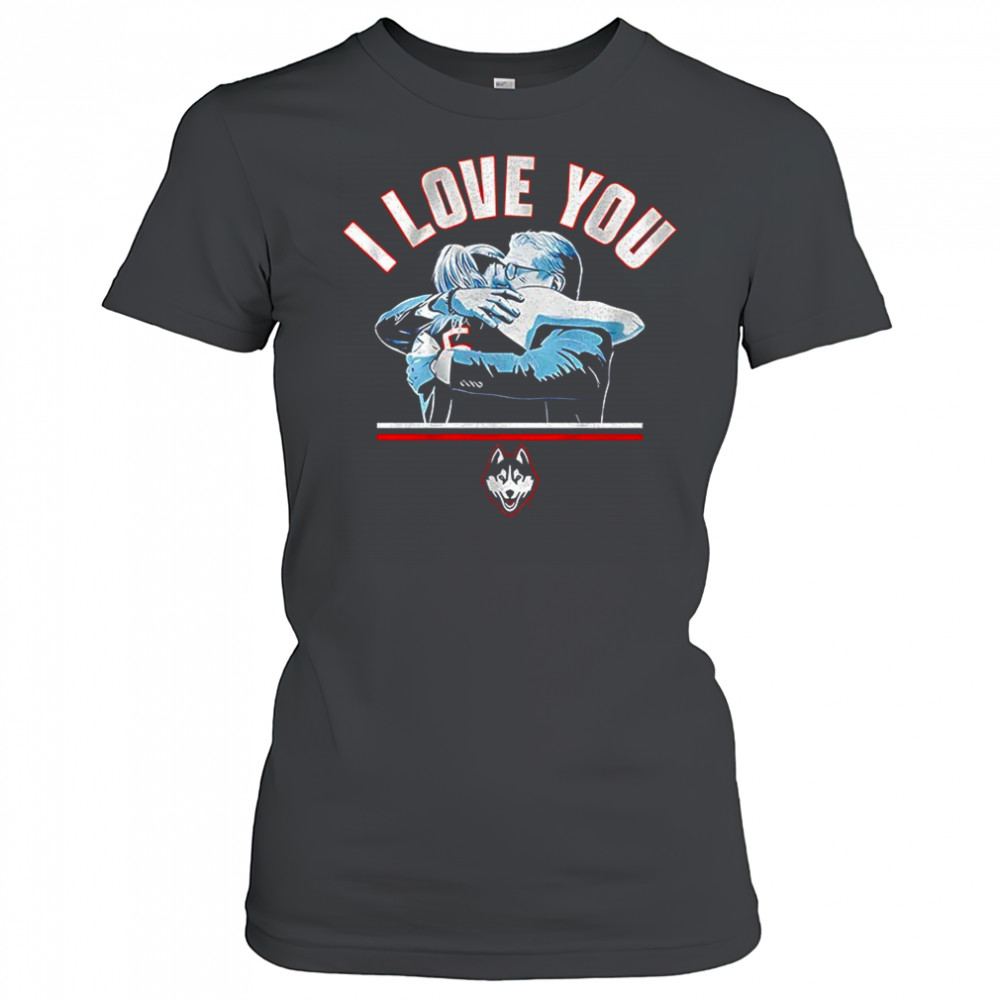 Paige Bueckers and Geno Auriemma UConn Huskies men’s basketball I love you shirt Women's T-shirt