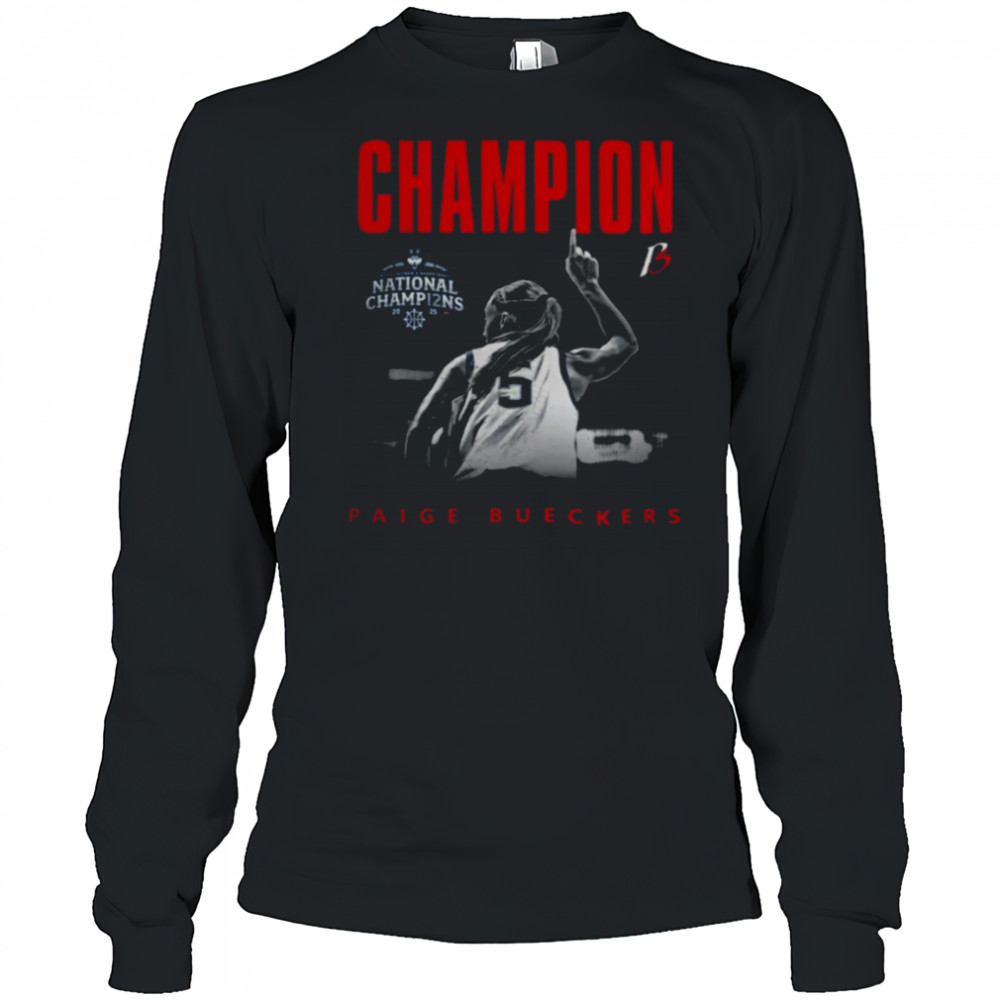 Paige Bueckers Merch UConn NCAA Women’s Basketball Paige Bueckers National Champion T Shirt Long Sleeved