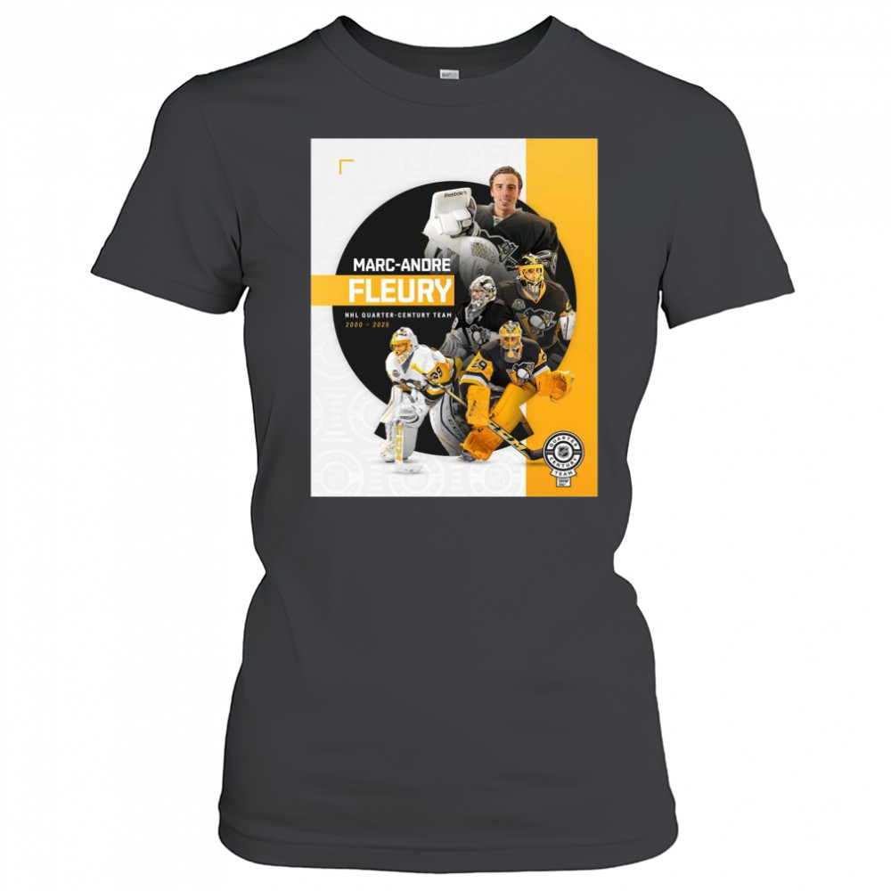 Pittsburgh Penguins Marc-Andre Fleury NHL Quarter-Century Team 2000-2025 Poster t-shirt Women's T-shirt
