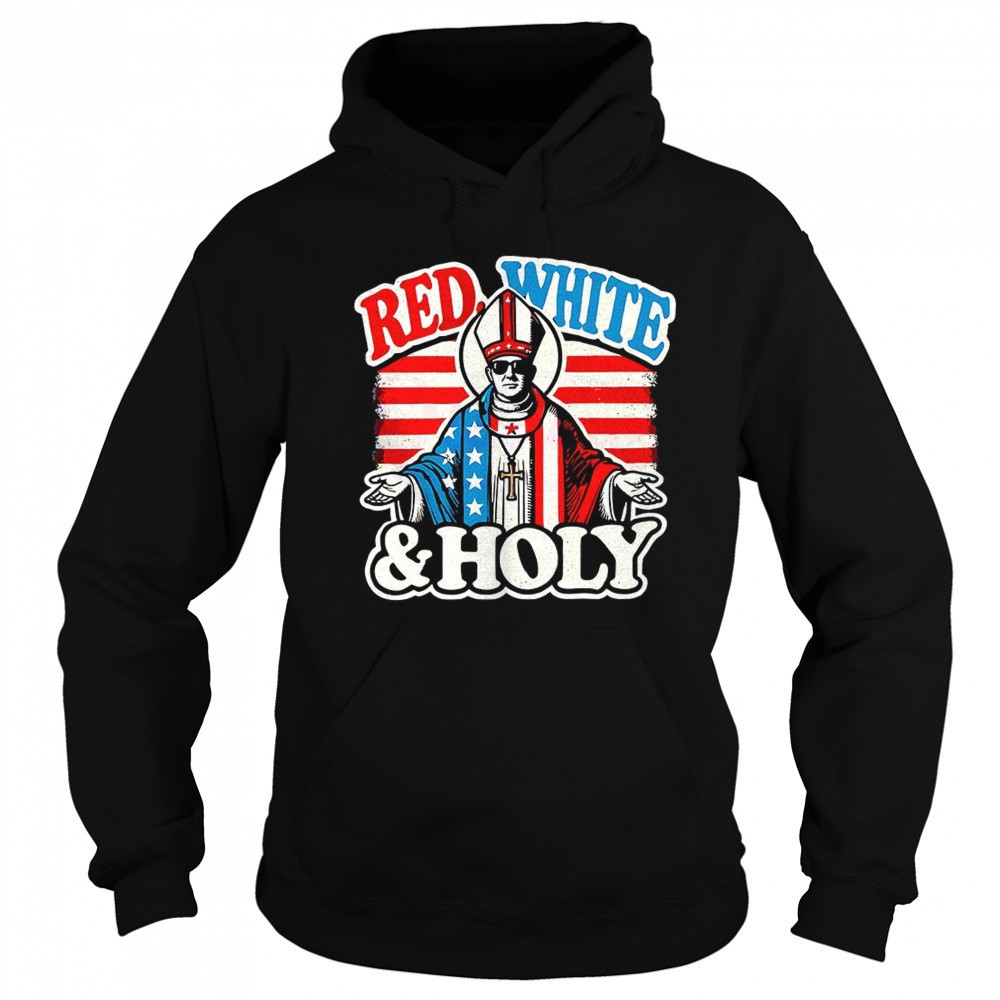 Red white and holly Pope Leo XIV first American Pope shirt Sweatshirt
