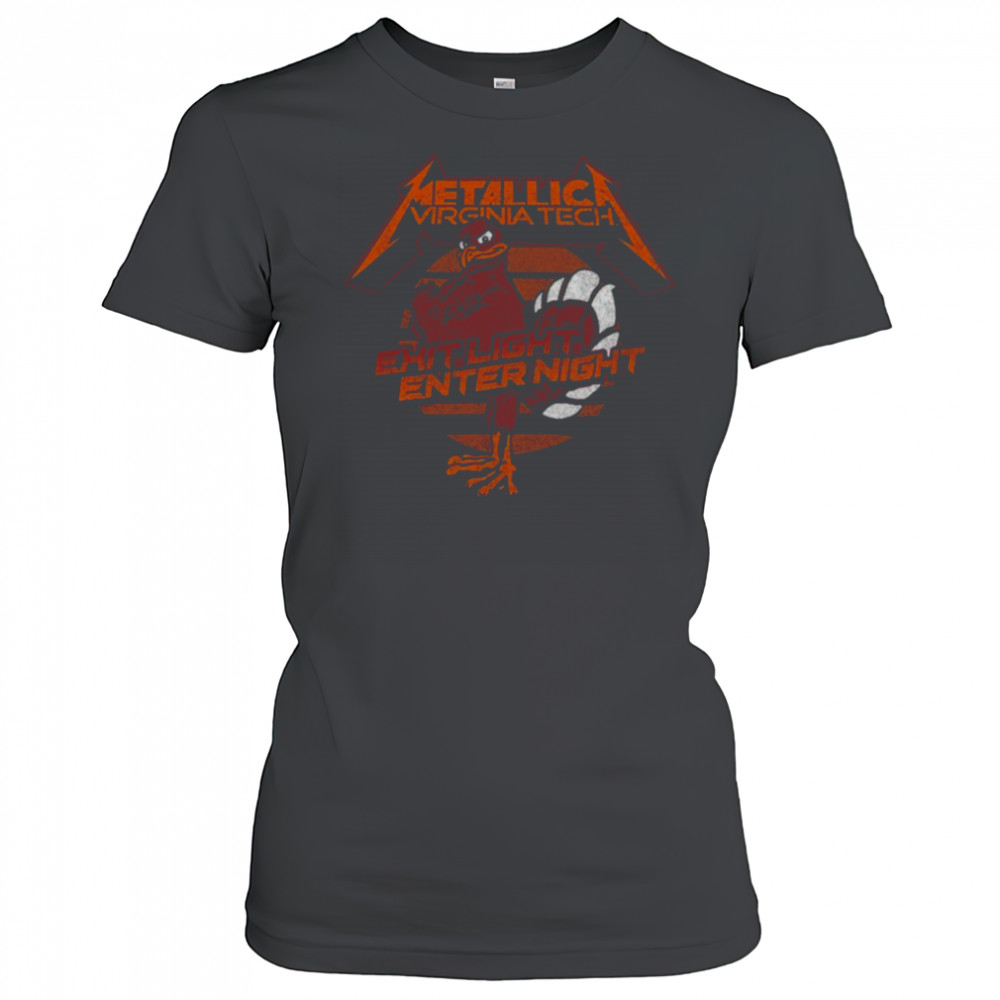 Retro Brand Black Virginia Tech Hokies Metallica Retro T Shirt Women's T-shirt