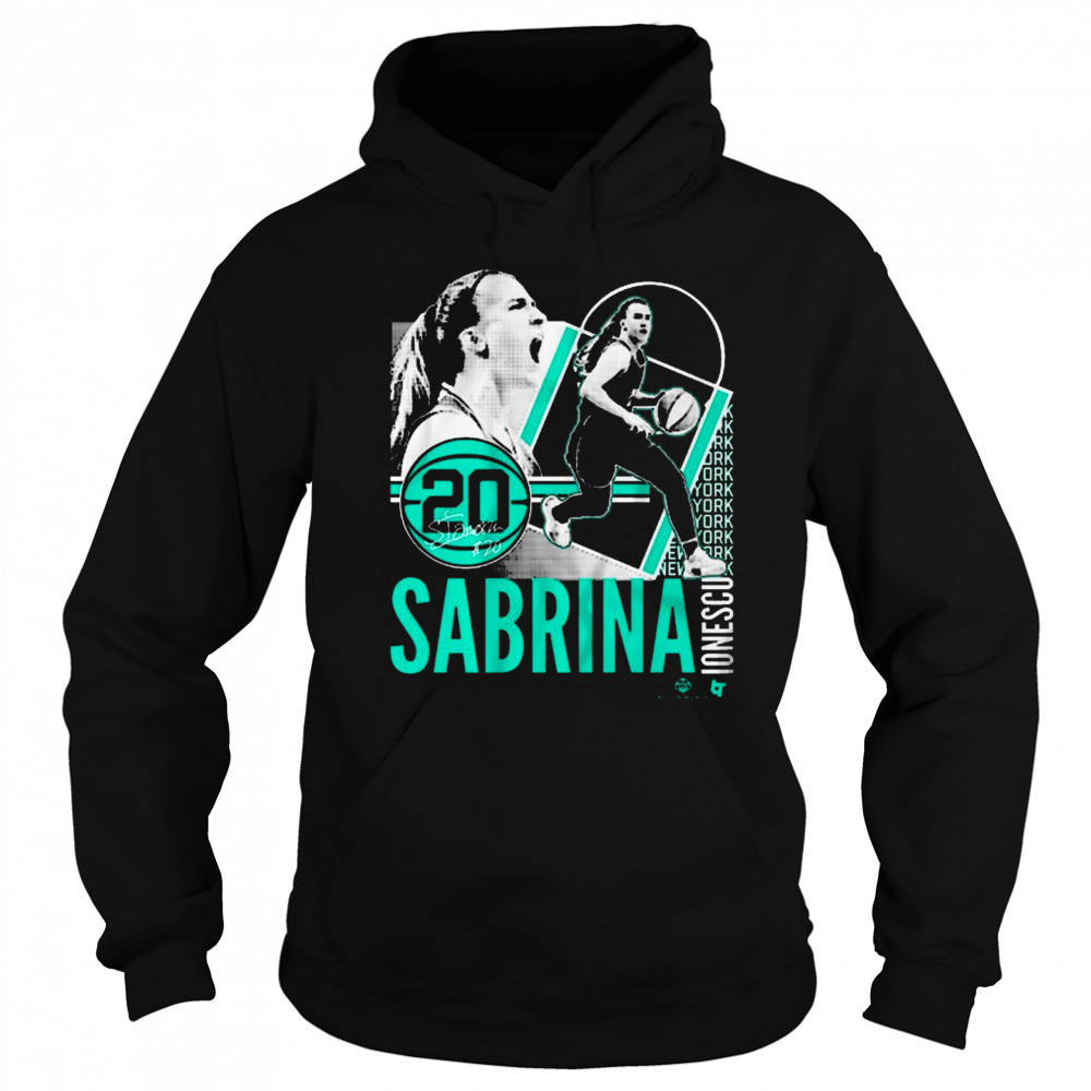 Sabrina Ionescu 20 New York Liberty Basketball Collage Frame Signature t-shirt Sweatshirt