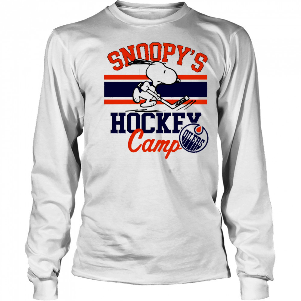 Snoopy Edmonton Oilers Snoopy’s Camp shirt Long Sleeved