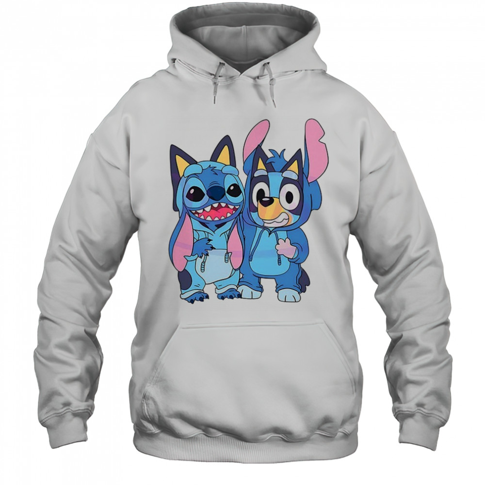 Stitch and Bluey bluey costume cute cartoon characters shirt Hoodie