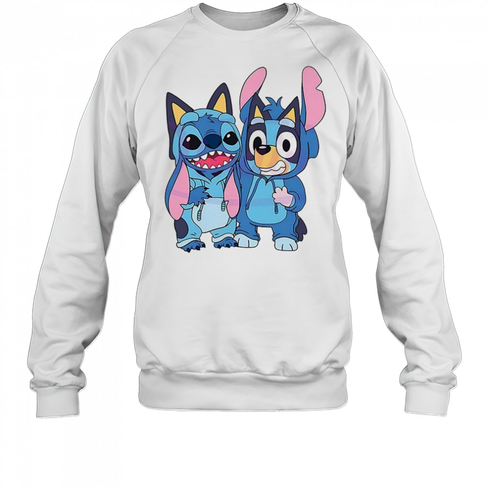 Stitch and Bluey bluey costume cute cartoon characters shirt Sweatshirt