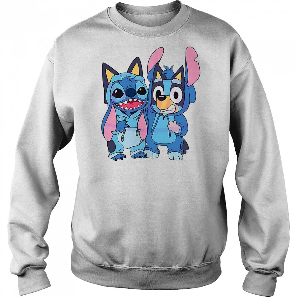 Stitch and Bluey bluey costume cute cartoon characters shirt Hoodie