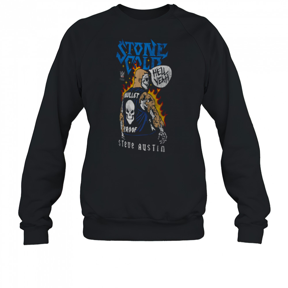 Stone Cold Steve Austin Ripple Junction Skeleton T Shirt Sweatshirt