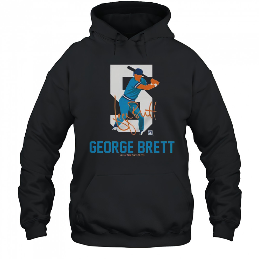 Teambrown George Brett Baseball Hall Of Fame Member Signature T-Shirt Hoodie