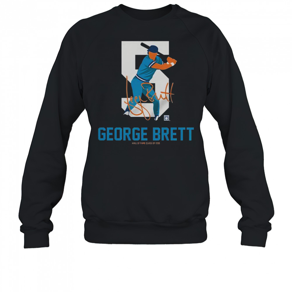 Teambrown George Brett Baseball Hall Of Fame Member Signature T-Shirt Sweatshirt