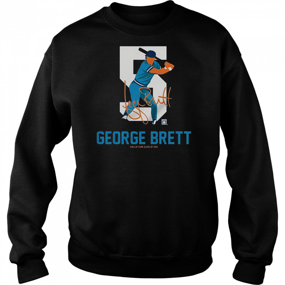 Teambrown George Brett Baseball Hall Of Fame Member Signature T-Shirt Hoodie