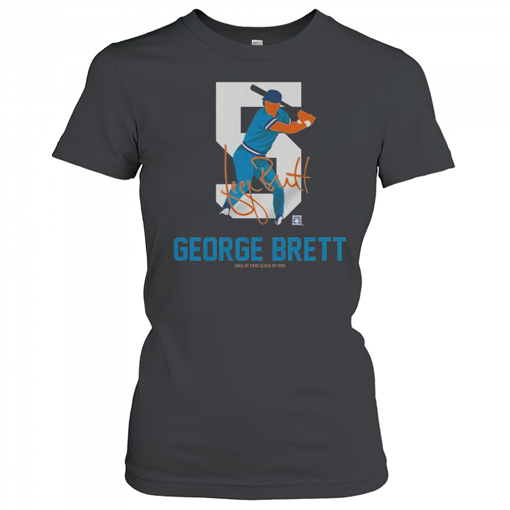 Teambrown George Brett Baseball Hall Of Fame Member Signature T-Shirt Women's T-shirt