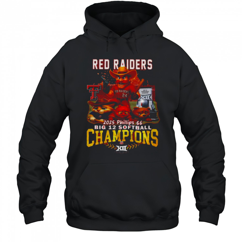 Texas Tech Red Raiders 2025 Big 12 Softball Champions Phillips 66 shirt Hoodie