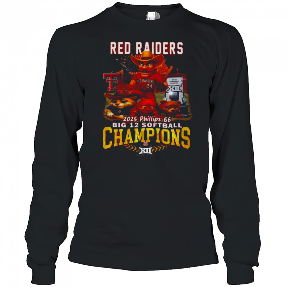 Texas Tech Red Raiders 2025 Big 12 Softball Champions Phillips 66 shirt Long Sleeved