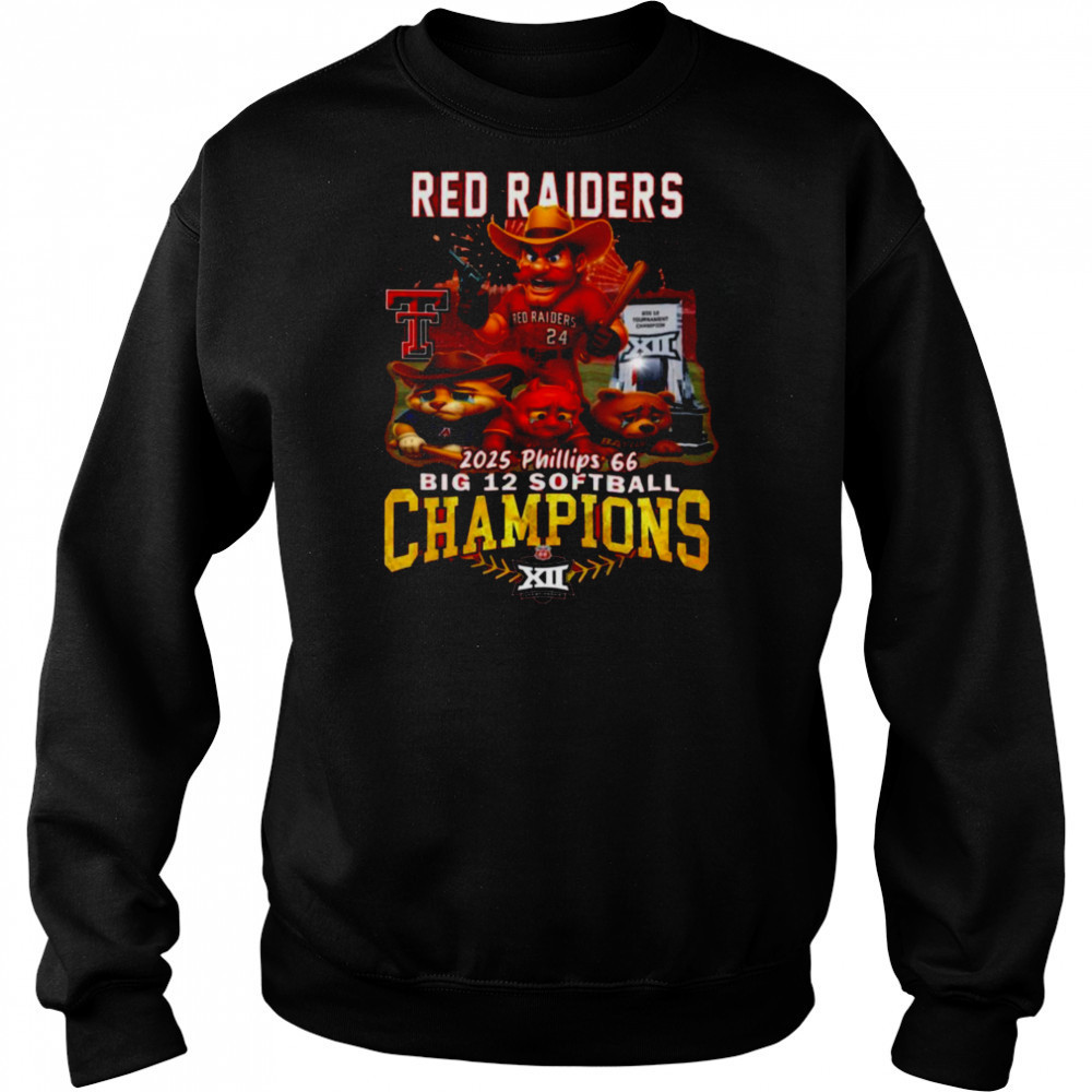 Texas Tech Red Raiders 2025 Big 12 Softball Champions Phillips 66 shirt Hoodie