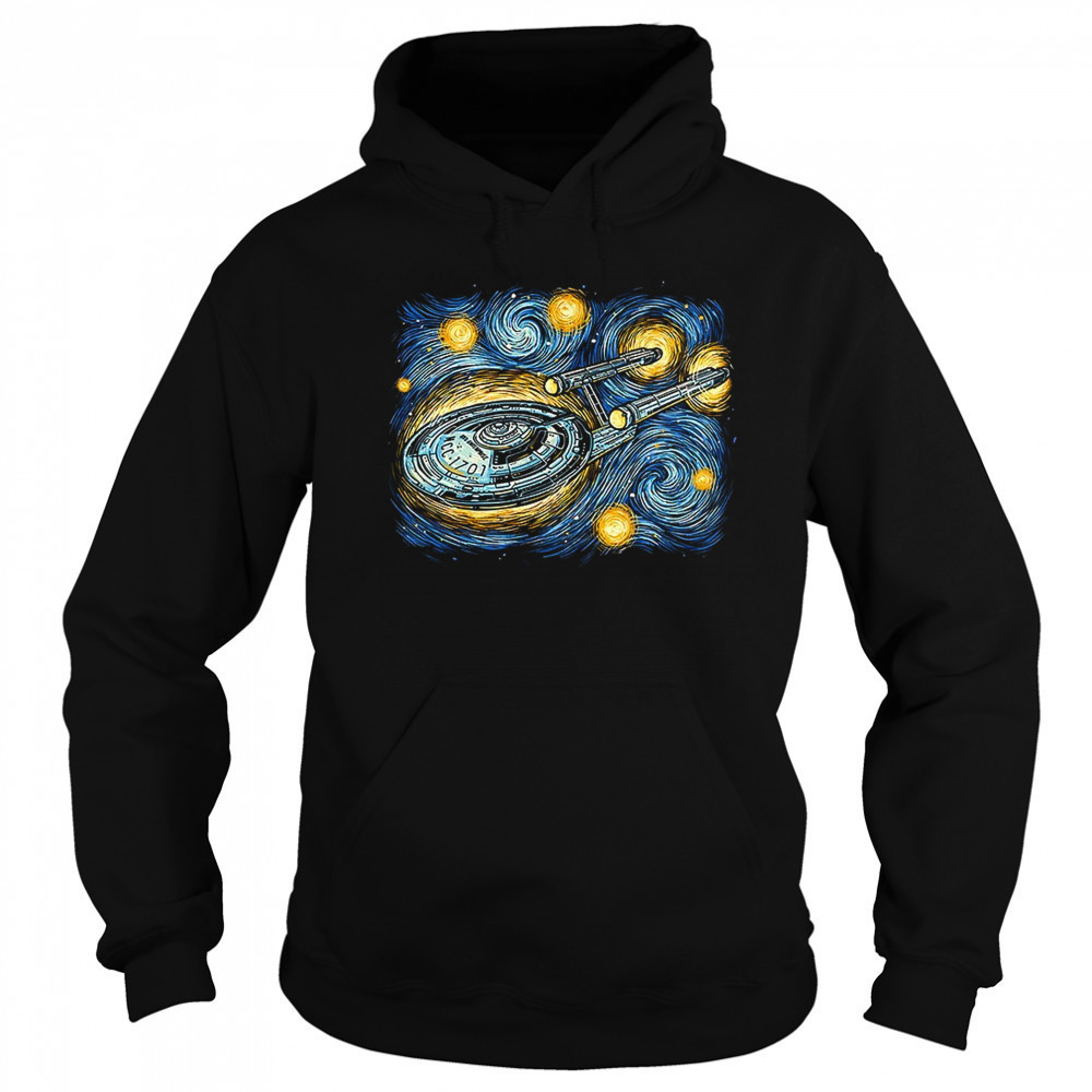 The U.S.S. Enterprise X Van Gogh’s Starry Night Starry Journey shirt Sweatshirt