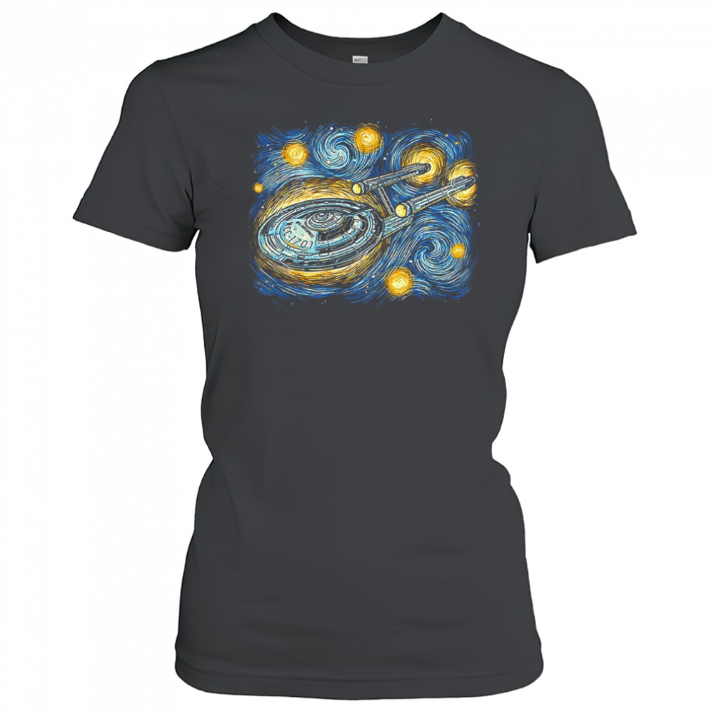 The U.S.S. Enterprise X Van Gogh’s Starry Night Starry Journey shirt Women's T-shirt