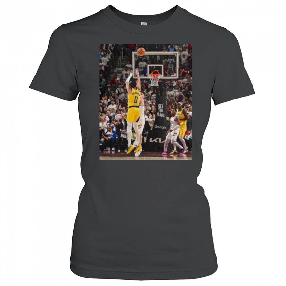 Tyrese Haliburton Indiana Pacers 2025 NBA Game Frames T Shirt Women's T-shirt