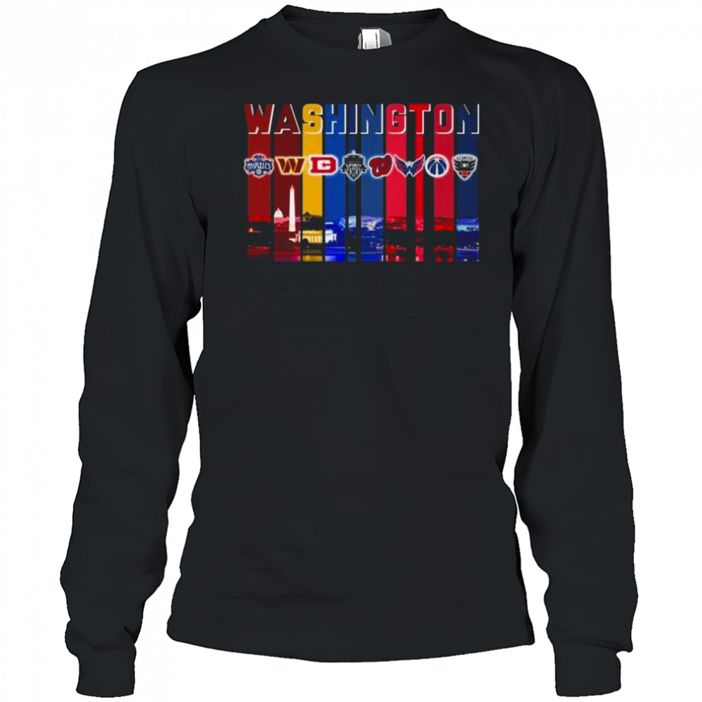 Washington Commanders Capitals Washington Mystics Nationals Sport City Shirt Long Sleeved