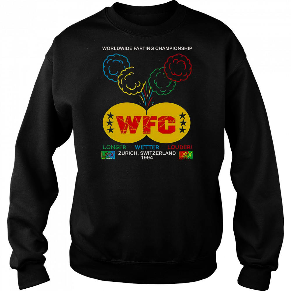 WFC Worldwide Farting Championship Zurich Switzerland Brian Robert Jones 1994 T-Shirt Hoodie