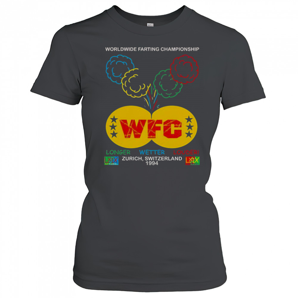 WFC Worldwide Farting Championship Zurich Switzerland Brian Robert Jones 1994 T-Shirt Women's T-shirt