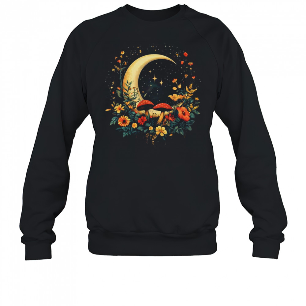 Aesthetic Cottagecore Botanical Moon Mushrooms Gardening shirt Sweatshirt