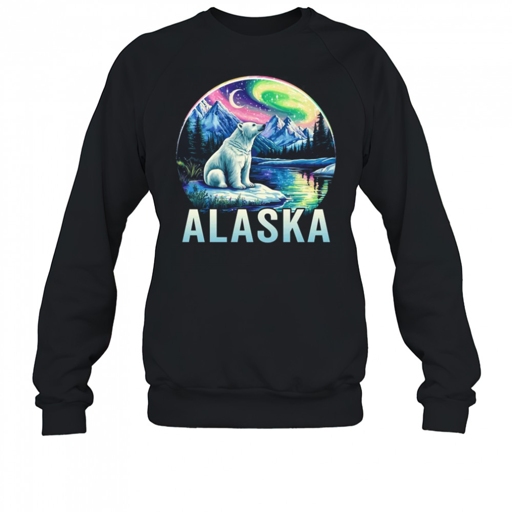 Alaska Northern Lights Aurora Viewing Vacation Alaska Trip shirt Sweatshirt