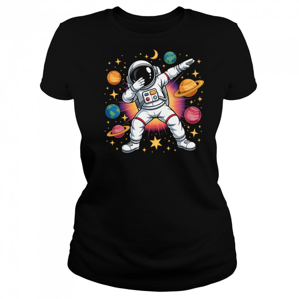 Astronaut Dabbing In Space Cosmic Galaxy Adventure Boy Girls shirt Women's T-shirt