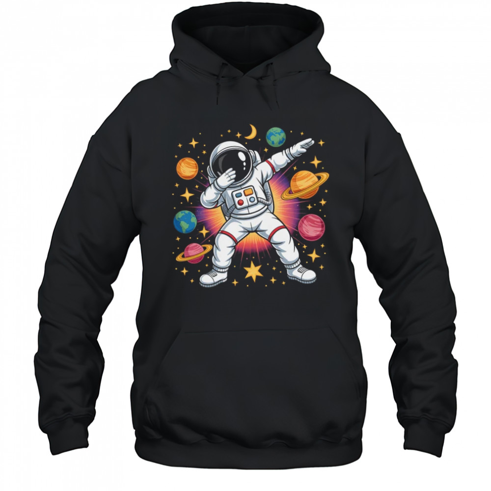 Astronaut Dabbing In Space Cosmic Galaxy Adventure Boy Girls shirt Hoodie