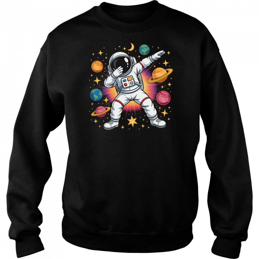 Astronaut Dabbing In Space Cosmic Galaxy Adventure Boy Girls shirt Hoodie
