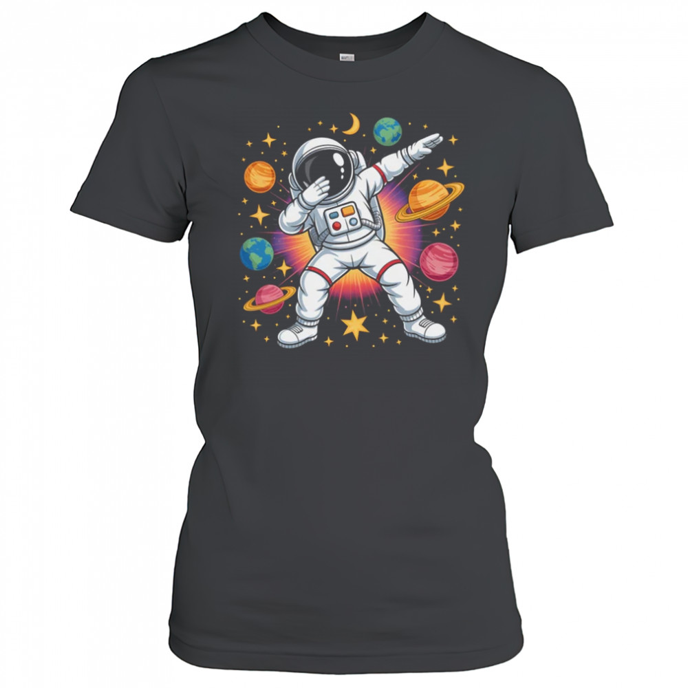 Astronaut Dabbing In Space Cosmic Galaxy Adventure Boy Girls shirt Women's T-shirt