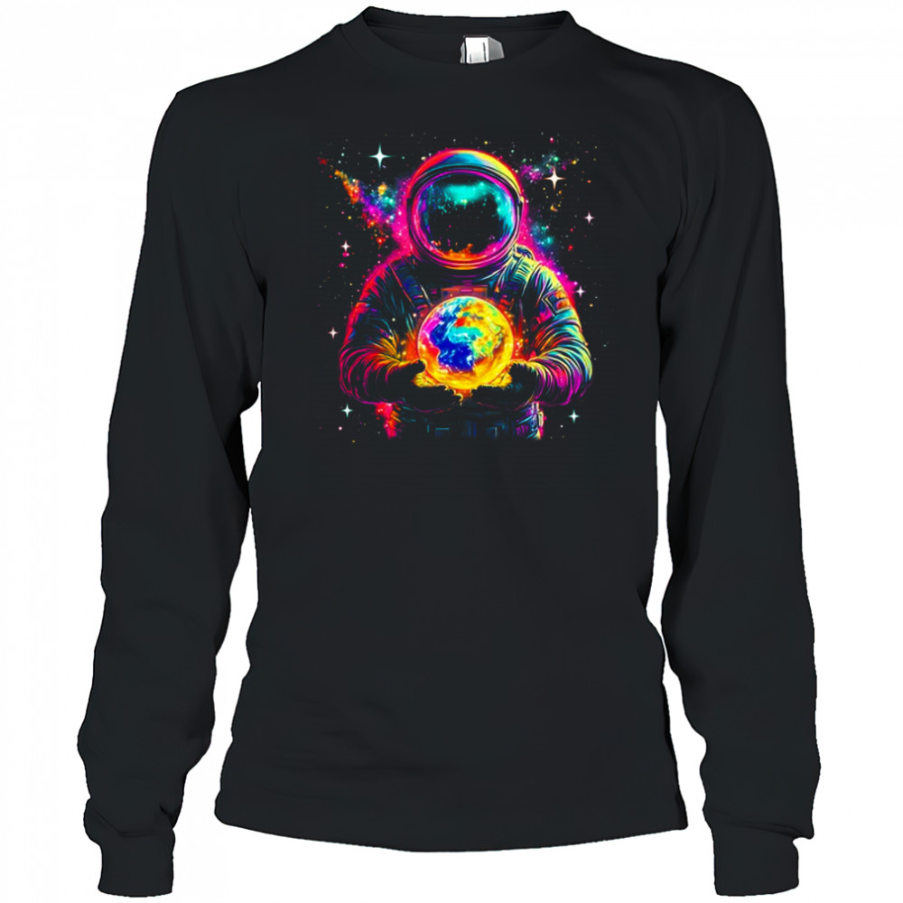 Astronaut Planets Astronaut Science Space Spaceman Design shirt Long Sleeved