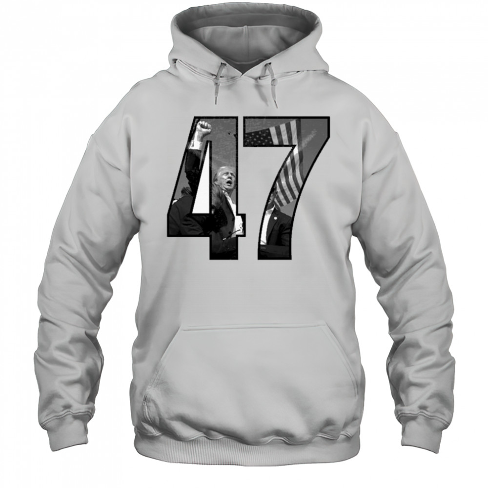 Charlie Kirk Trump 47 Fighting T-shirt Hoodie
