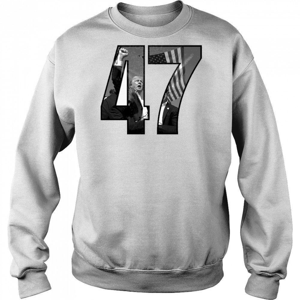 Charlie Kirk Trump 47 Fighting T-shirt Hoodie