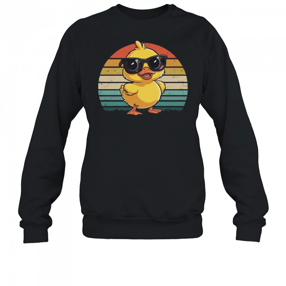 Cool Yellow Rubber Duck In Sunglasses Retro Funny Duck Lover shirt Sweatshirt