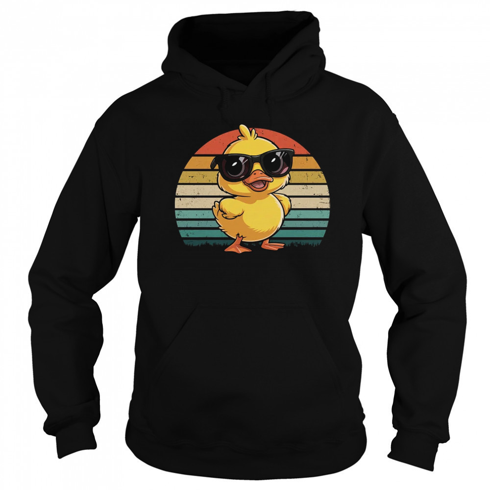 Cool Yellow Rubber Duck In Sunglasses Retro Funny Duck Lover shirt Sweatshirt