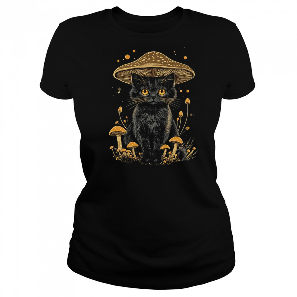 Cottagecore Aesthetic Cat Mushroom Women Kids Girls shirt Women's T-shirt