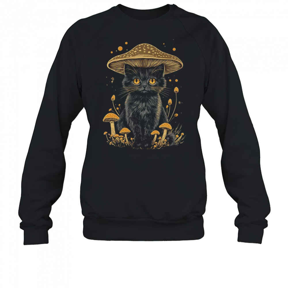 Cottagecore Aesthetic Cat Mushroom Women Kids Girls shirt Sweatshirt