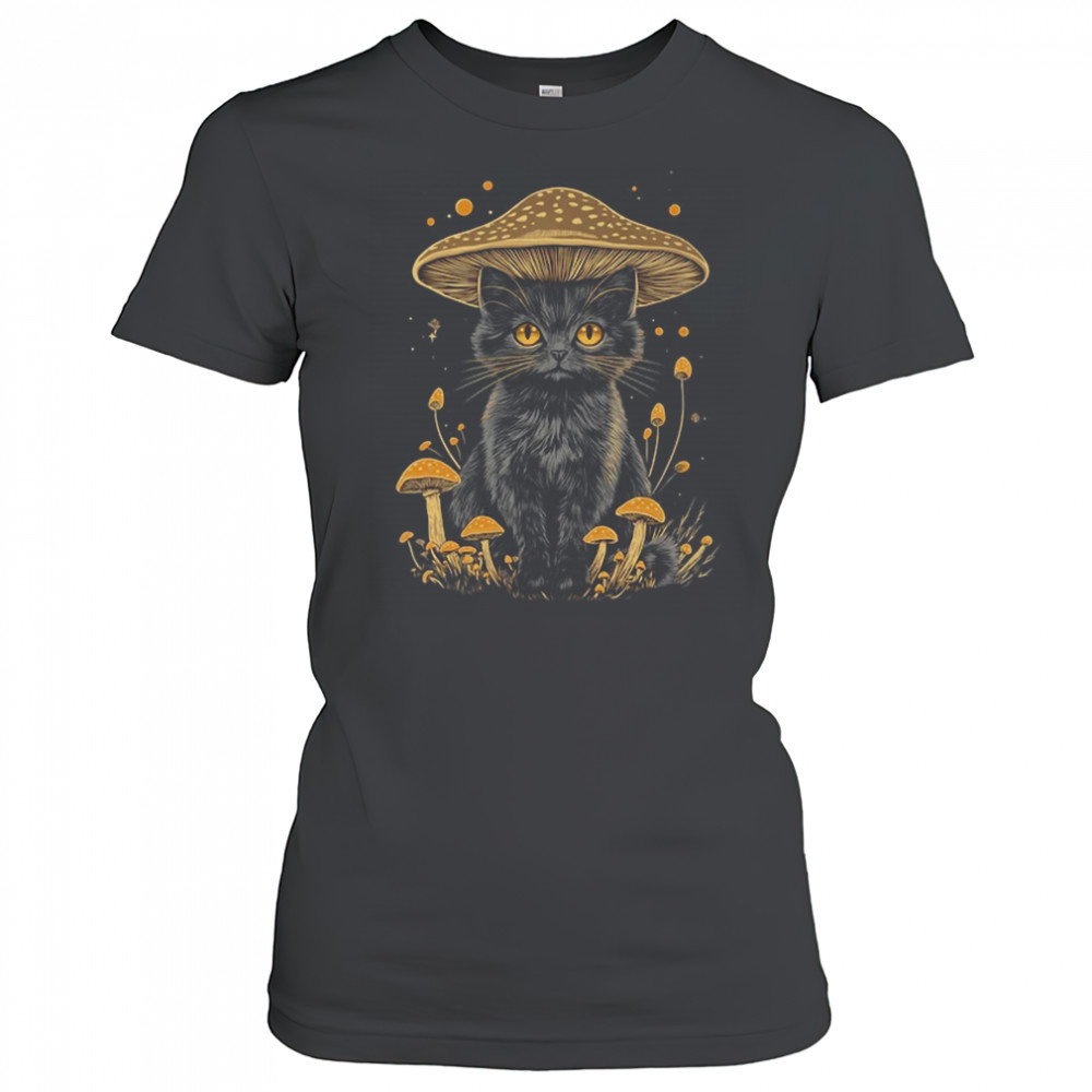 Cottagecore Aesthetic Cat Mushroom Women Kids Girls shirt Women's T-shirt