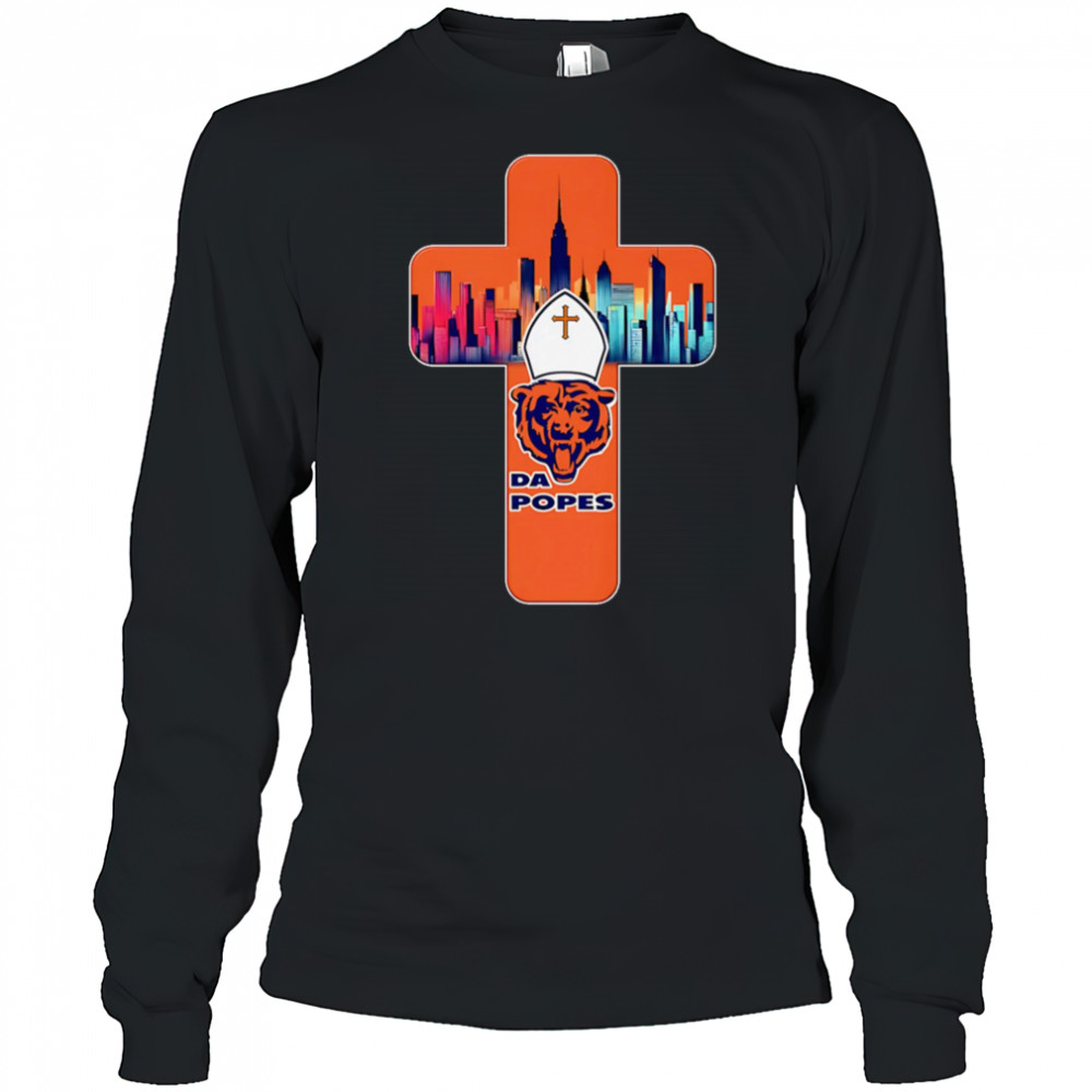 Da Popes Chicago Bears skyline shirt Long Sleeved