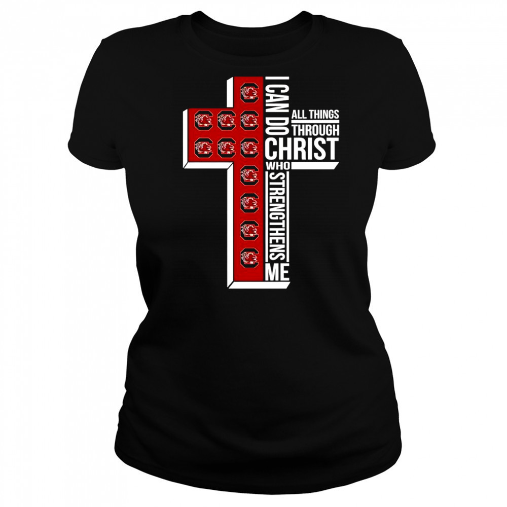 I can do all things through Christ who strengthens me South Carolina Gamecocks logo shirt Women's T-shirt