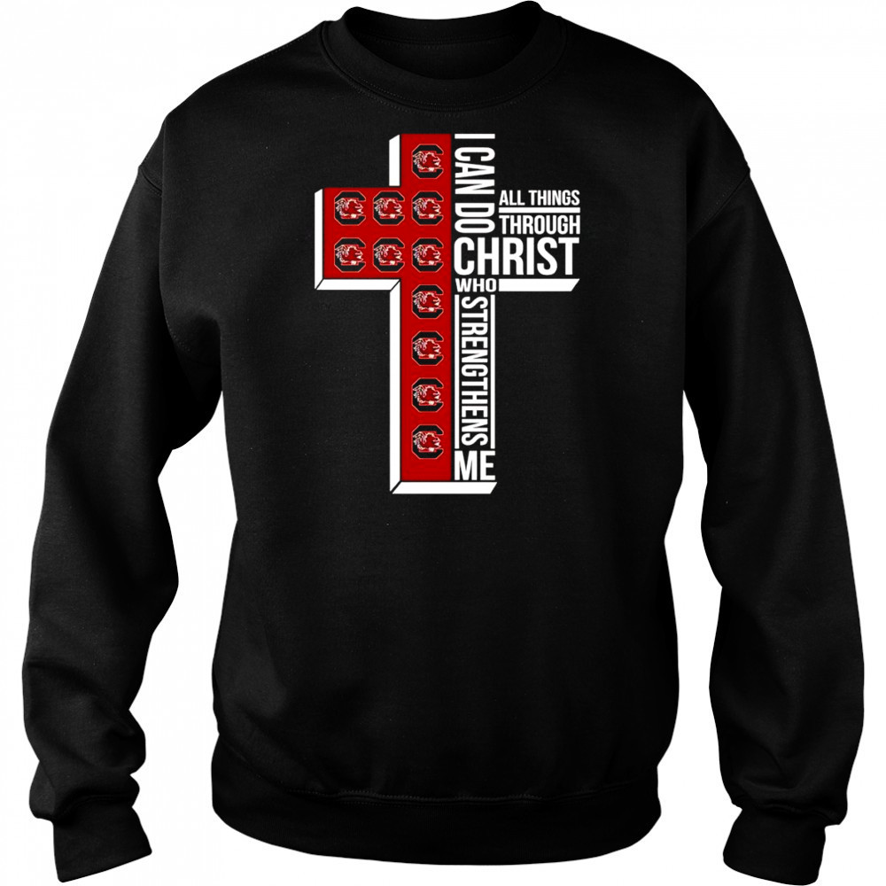 I can do all things through Christ who strengthens me South Carolina Gamecocks logo shirt Hoodie