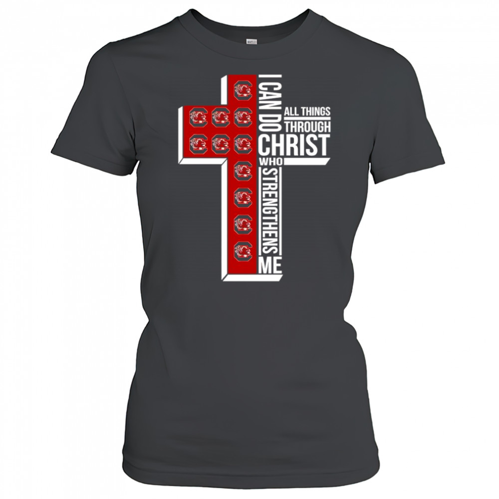 I can do all things through Christ who strengthens me South Carolina Gamecocks logo shirt Women's T-shirt