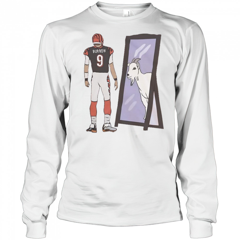 Joe Burrow Mirror Goat Cincinnati Football T-Shirt Long Sleeved