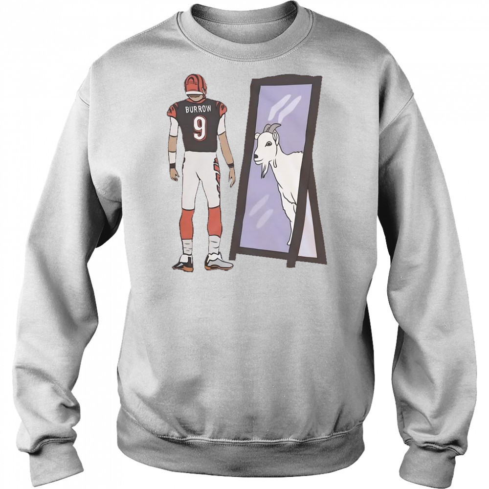 Joe Burrow Mirror Goat Cincinnati Football T-Shirt Hoodie